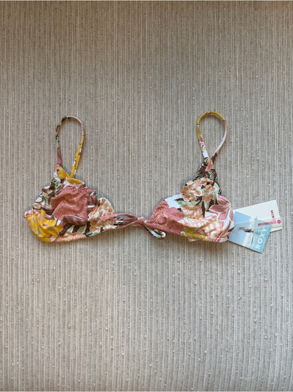 NWT Roxy Reversible Playa Paradise Triangle Bikini Set - Picture 7 of 16
